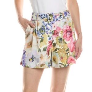 Express Stylist Floral High Waisted Shorts with Belt size Small 6